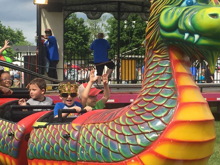 Kids enjoying rides at Gloucester Township Day